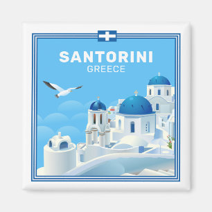 Custom Text Santorini Griechenland Magnet