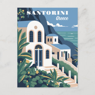 Custom Text Santorini Griechenland Postkarte