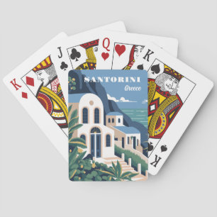 Custom Text Santorini Griechenland Spielkarten
