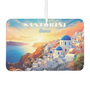 Custom Text Santorini Griechenland Sunset Autolufterfrischer