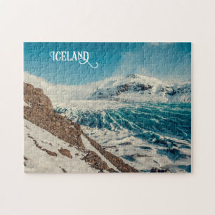 Custom Text Solheimajokull, Island Puzzle