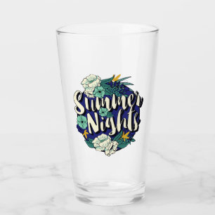 Custom Text Summer Nights Glas