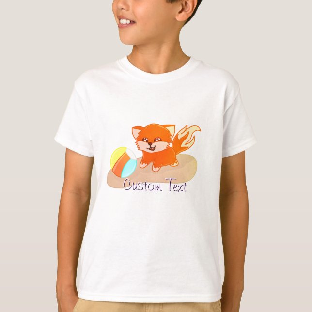 Custom Text Summer Time Toys T-Shirt (Vorderseite)