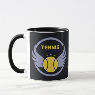 Custom Text Tennis Ball mit Flügen Tasse