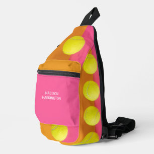 Custom Text Tennis Balls Crossbody Bag
