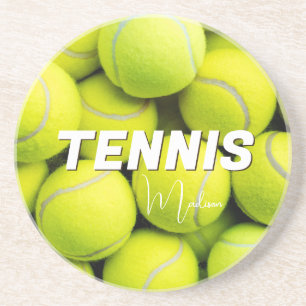 Custom Text Tennis Balls Getränkeuntersetzer