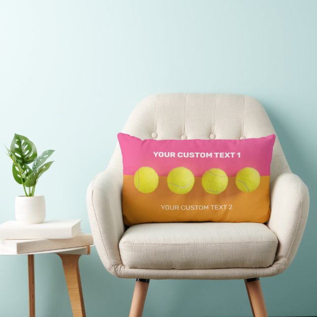 Custom Text Tennis Balls Lendenkissen (Stuhl )