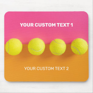 Custom Text Tennis Balls Mousepad