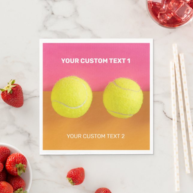 Custom Text Tennis Balls Serviette (Beispiel)