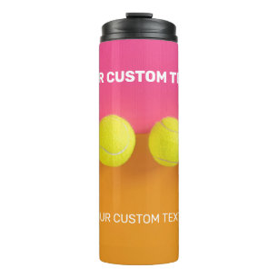 Custom Text Tennis Balls Thermosbecher