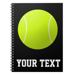 Custom Text Tennis Player oder Team School Noteboo Notizblock