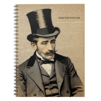 CUSTOM TEXT : The Gentleman | Notebook Journal Notizblock