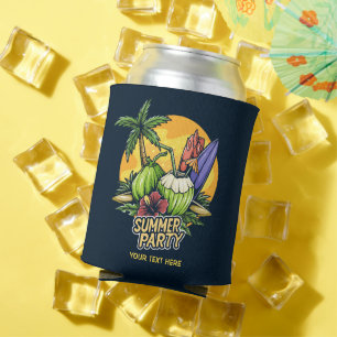 Custom Text Tropical Summer Party Dosenkühler