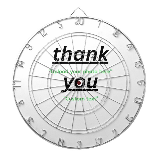 Custom Text & Upload Your Photo Personalized Dartscheibe (vorne)