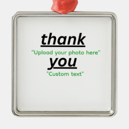 Custom Text & Upload Your Photo Personalized Ornament Aus Metall