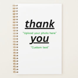 Custom Text & Upload Your Photo Personalized Planer