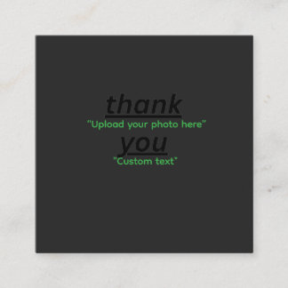 Custom Text & Upload Your Photo Personalized Quadratische Visitenkarte