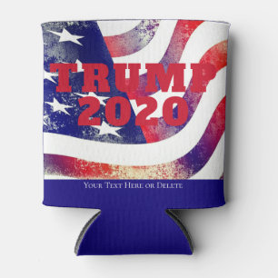 Custom Text USA Flag Trump 2024 Patriotic RW&Blue Dosenkühler