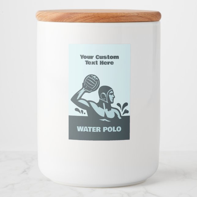 Custom Text Water Polo Lebensmitteletikett (Vorderseite)