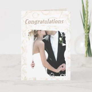 Custom Text Wedding Congratulations Card Karte