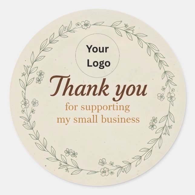 Custom Thank You Business Sticker –Packaging Label (Vorderseite)