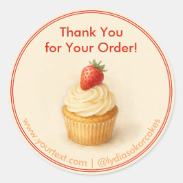 Custom “Thank You for Your Order” Bakery Stickers