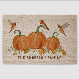 Custom Thanksgiving Hummingbirds and Pumpkins