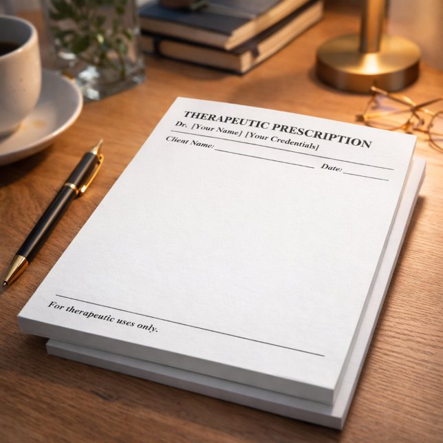 Custom Therapeutic Prescription Note Pad for Docto Notizblock (Custom Therapeutic Prescription Note Pad for Mental Health Professionals and Doctors)