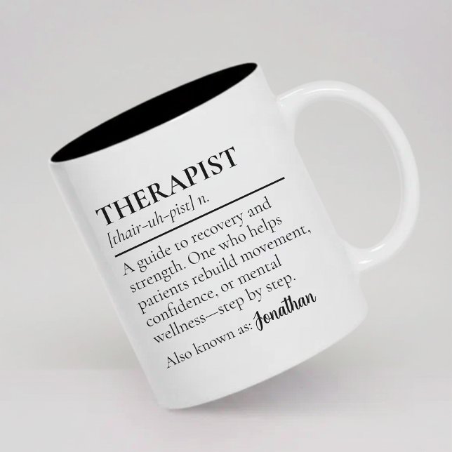 Custom Therapist Definition Health Professional  Zweifarbige Tasse (Therapist Definition Mug Personalized Gift for Mental Health Professionals)
