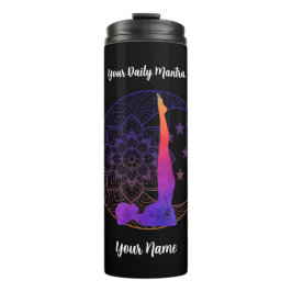 Custom Thermal Tumbler with Name & Mantra Thermosbecher