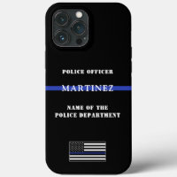 Custom Thin Blue Line Police Officer US Flag
