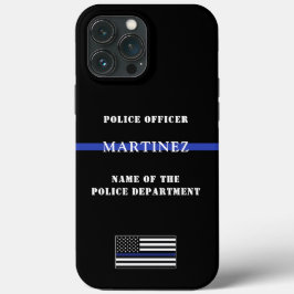Custom Thin Blue Line Police Officer US Flag Case-Mate iPhone Hülle