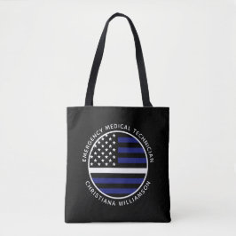 Custom Thin White Line USA Flag EMS EMT