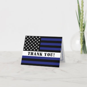 Custom Thin White Line USA Flag EMS EMT Dankeskarte