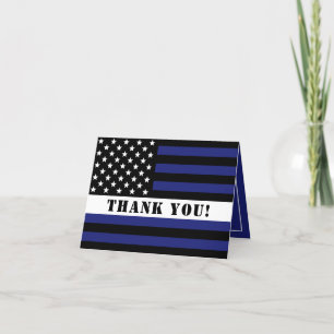 Custom Thin White Line USA Flag EMS EMT Dankeskarte