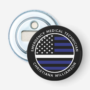 Custom Thin White Line USA Flag EMS EMT Flaschenöffner
