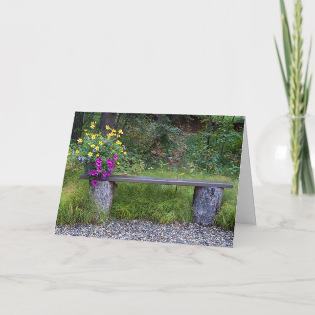 Custom Thinking of You Rustic Florals Foto Karte (Vorderseite)