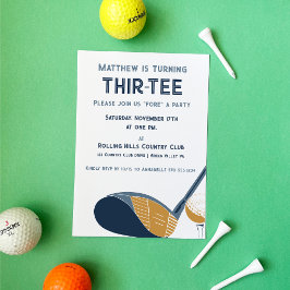 Custom Thir-Tee Par-Tee Golf Themed Birthday Einladung