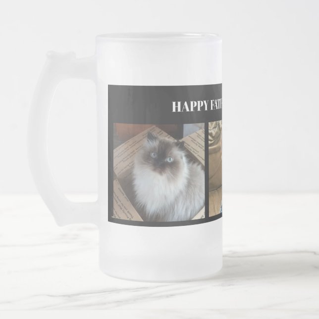 Custom Three Foto Happy Vathers Day Tasse (Links)