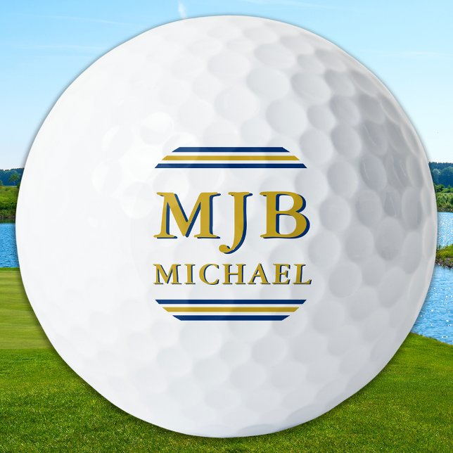 Custom Three Initial Monogram Golfer Personalized Golfball (Von Creator hochgeladen)