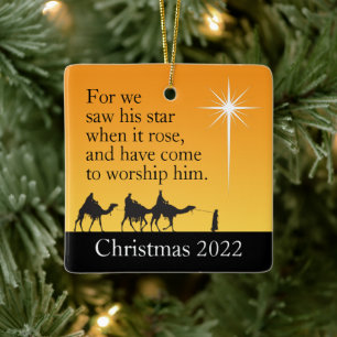 Custom Three Wise Men Star of Bethlehem Christmas  Keramikornament