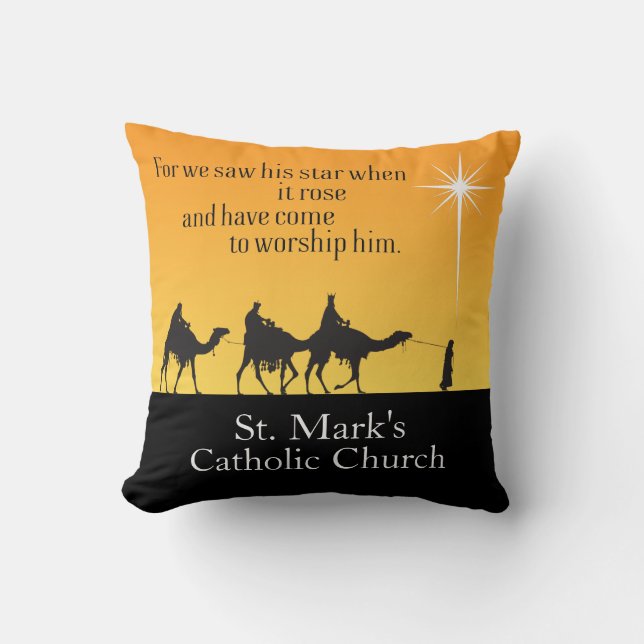 Custom Three Wise Men Star von Bethlehem Weihnacht Kissen (Vorderseite)