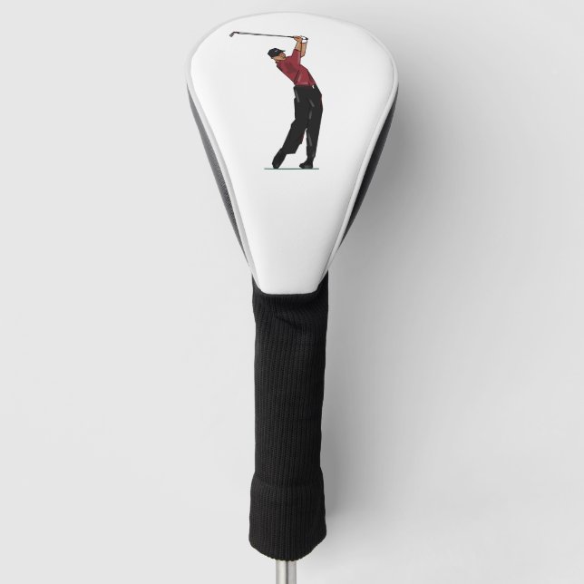Custom Tiger Woods Logo Golf Driver Coverage Headcover (Vorderseite)