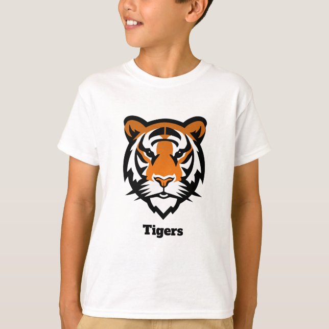 Custom Tigers Youth T - Shirt (Name und Nummer) (Vorderseite)