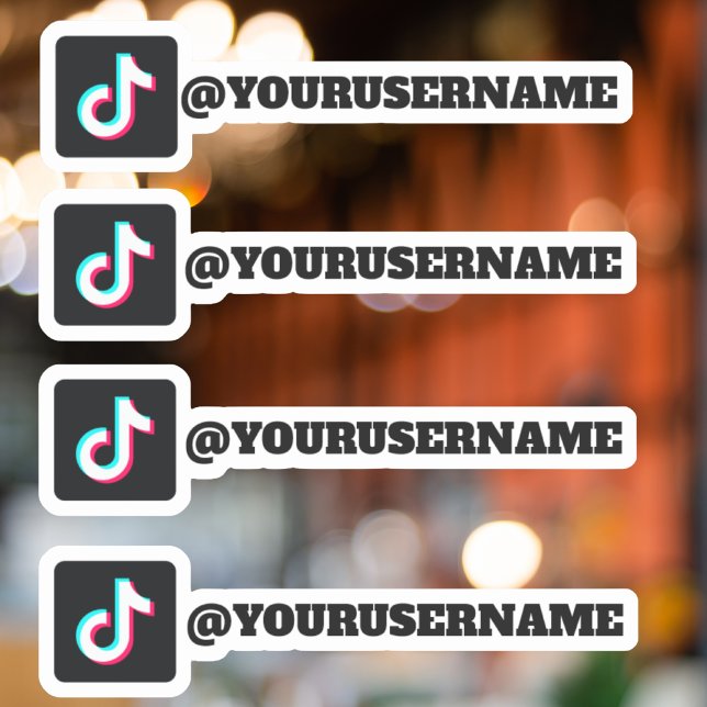 Custom TikTok Logo Social Media Name Aufkleber (Von Creator hochgeladen)