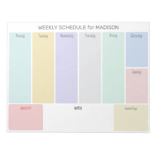 Custom Title Weekly Planner Notizblock
