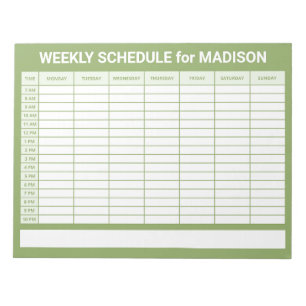 Custom Title Weekly Planner Notizblock