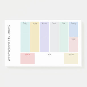 Custom Title Weekly Planner Post-it Klebezettel