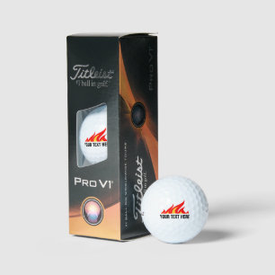 Custom Titleist Golf Bälle mit Feuer Flamme Logo