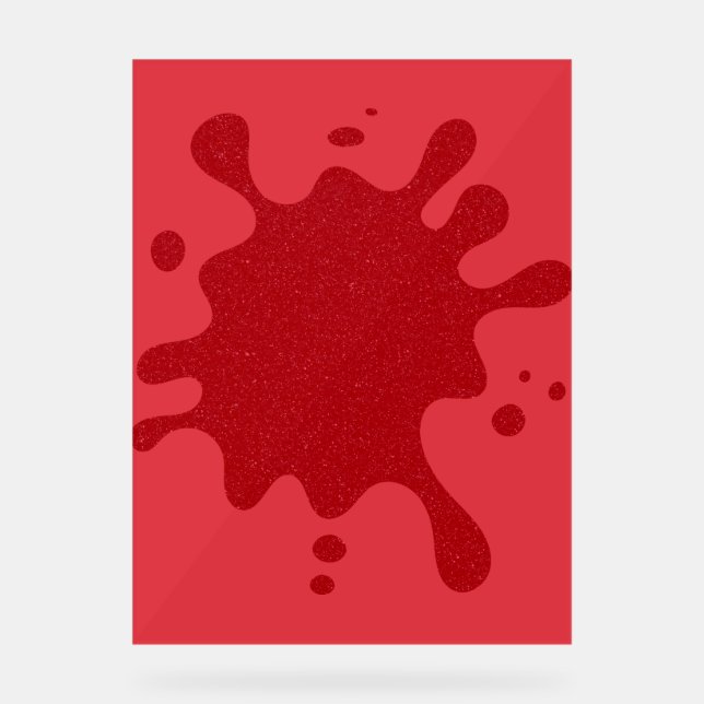 Custom Tomato Red Acrylic Welcome Sign Acrylschild (Vorderseite)